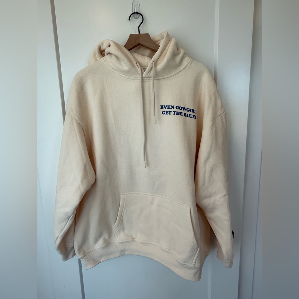 Communal Cowboy Set - Cream ‘Even Cowgirls Get The Blues’ Hoodie & Sweatpant - Picture 4 of 12